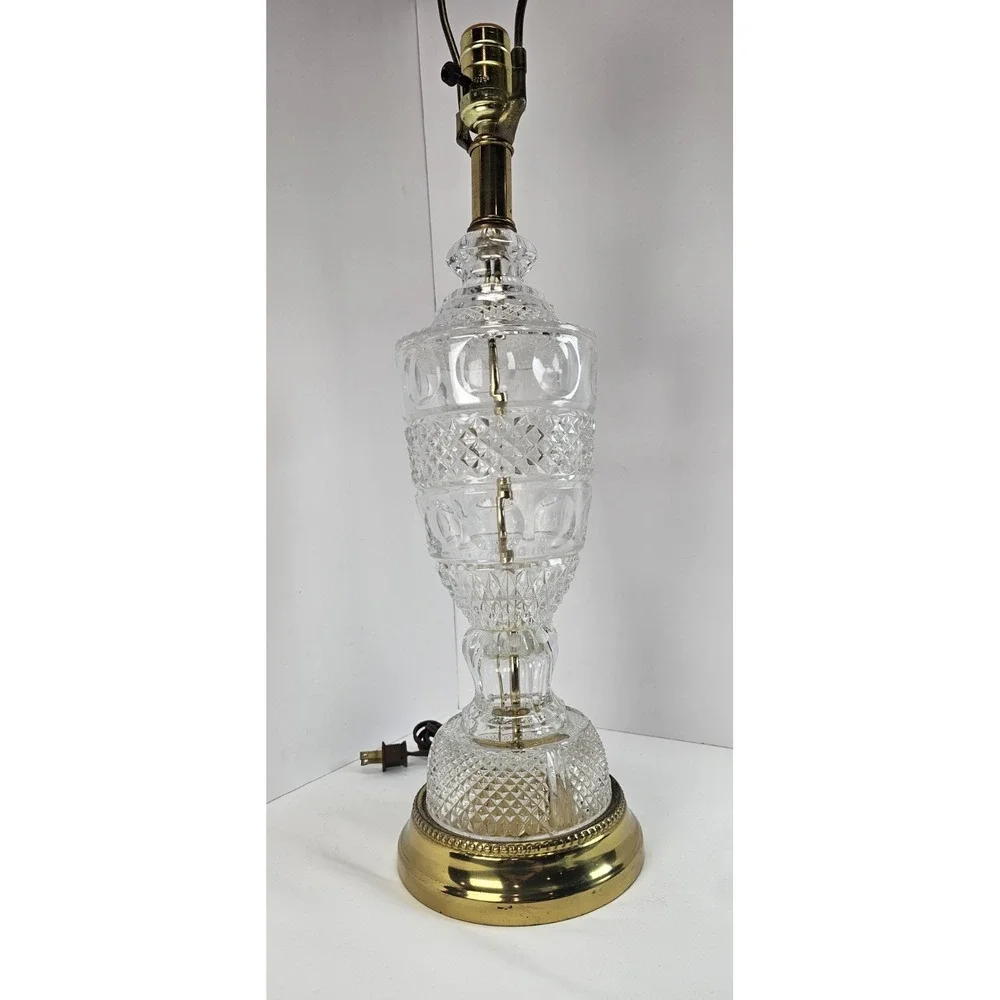 Vintage Nathan Lagin Hand Blown Glass Brass Table Lamp 20